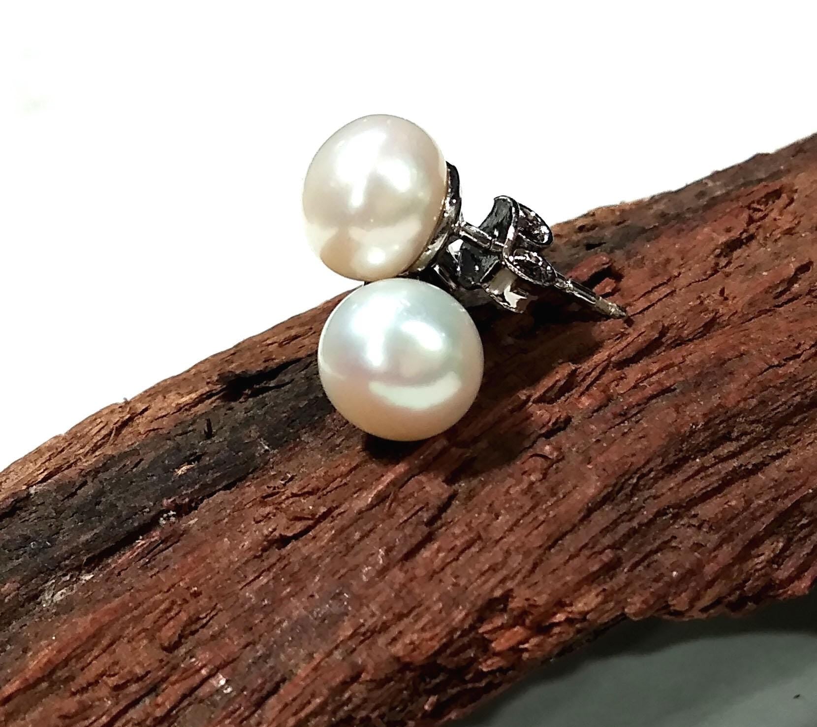 Natural Freshwater Pearl Stud Earrings, 925 Starling Silver Studs Earring, Beautiful Freshwater Pearl Stud Earrings, Minimalist Jewelry Gift