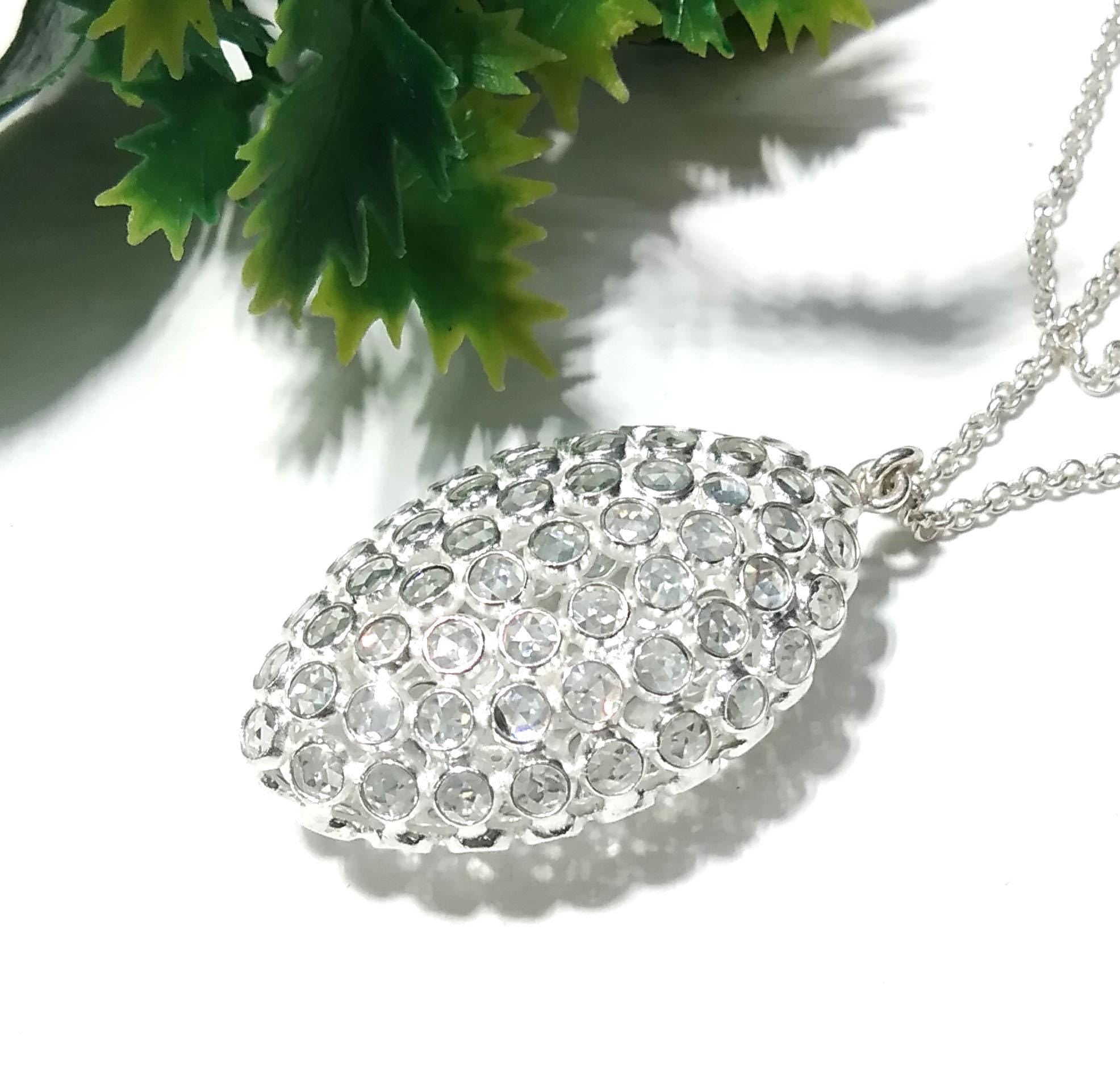 Natural White Zircon Gemstone Pendant, Amazing Design White Zircon Stone Pendant, 925 Sterling Silver Pendant, For Gift Pendant