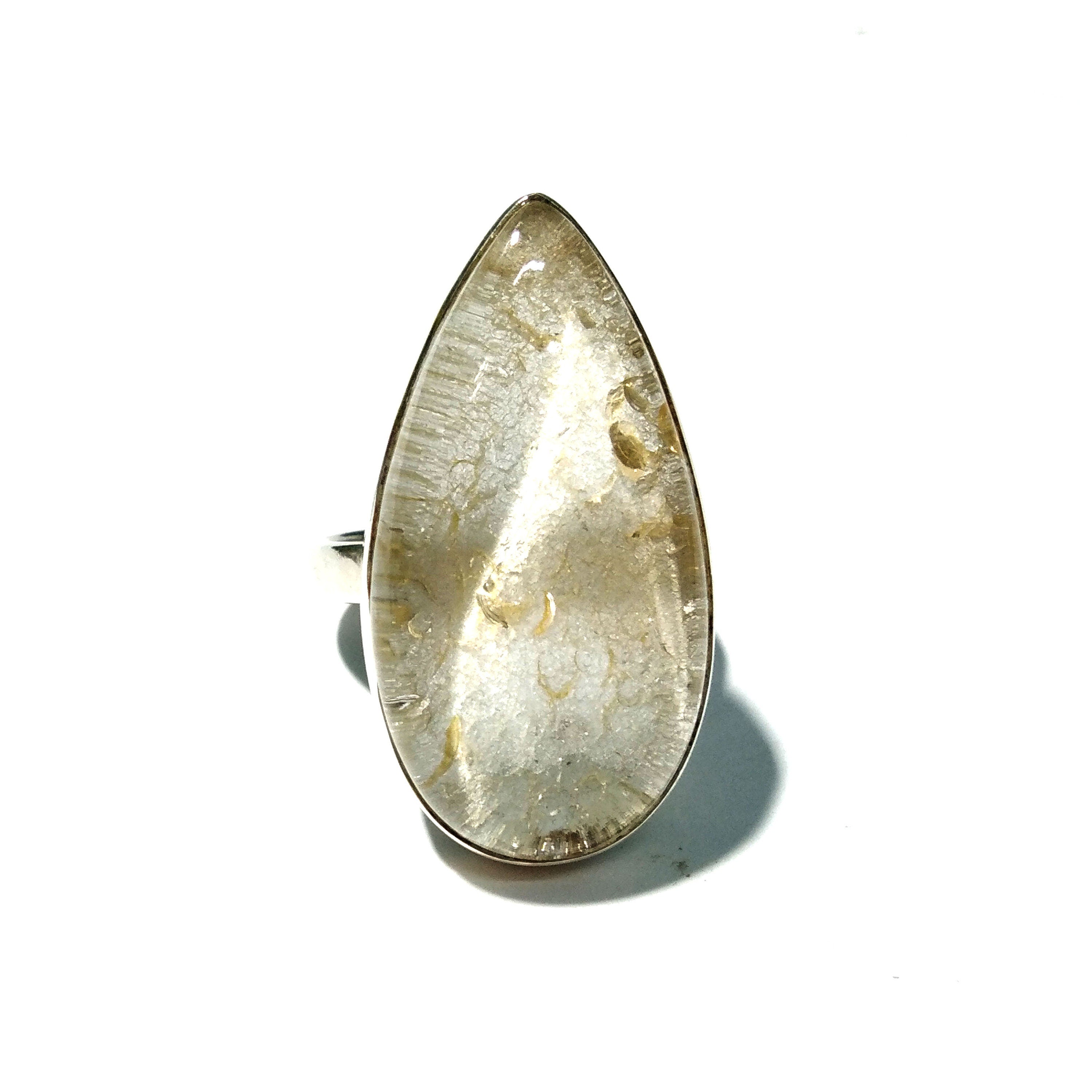 Natural Lodolite Garden Quartz Stone Ring, 925 Sterling Silver Ring, Amazing Garden Quartz Gemstone, Wedding Gift Ring, For Girls & Women