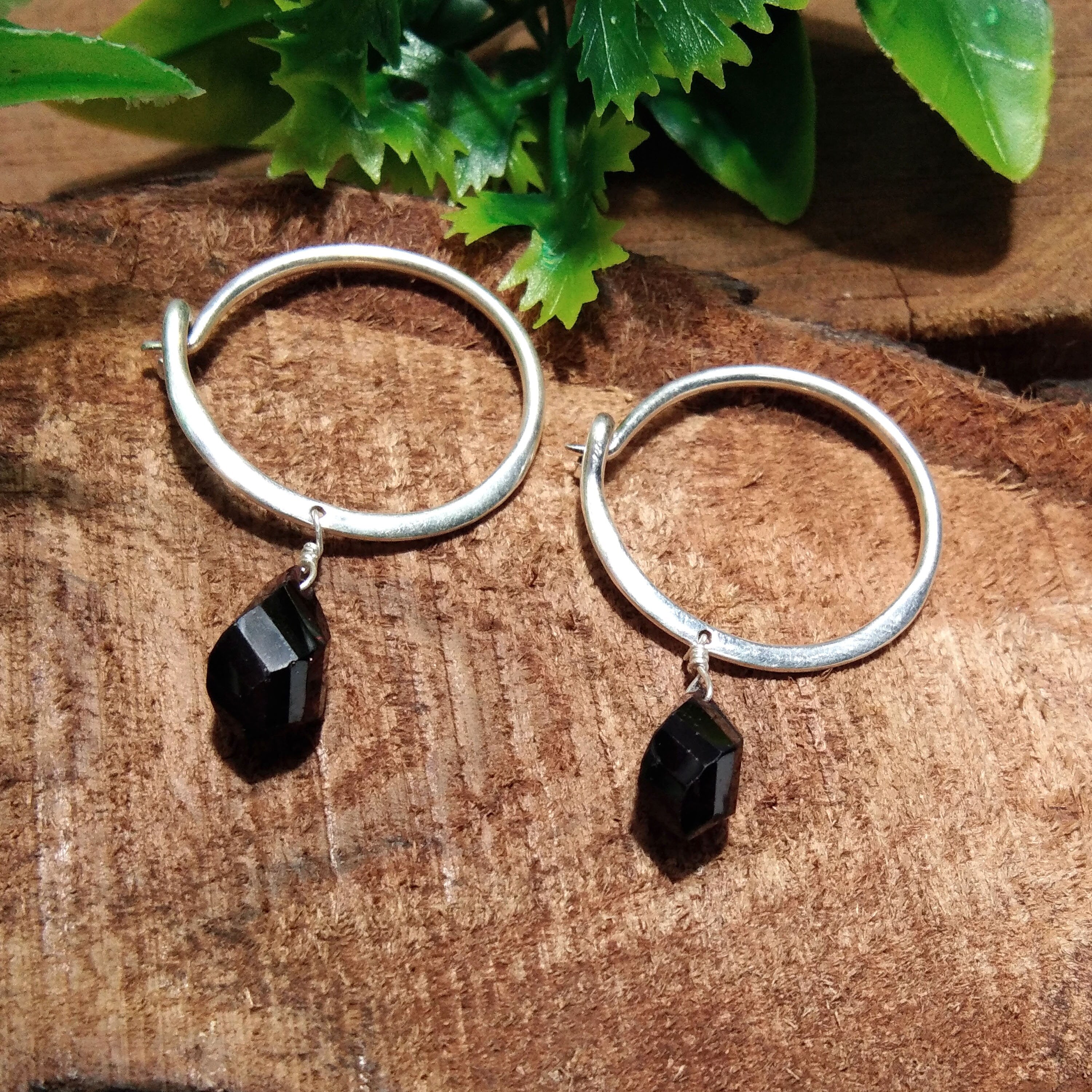 Natural Red Garnet Gemstone Earring 925 Sterling Silver Earring Amazing Red Garnet Stone Size 12x6 mm Gift Wedding Earring Jewelry