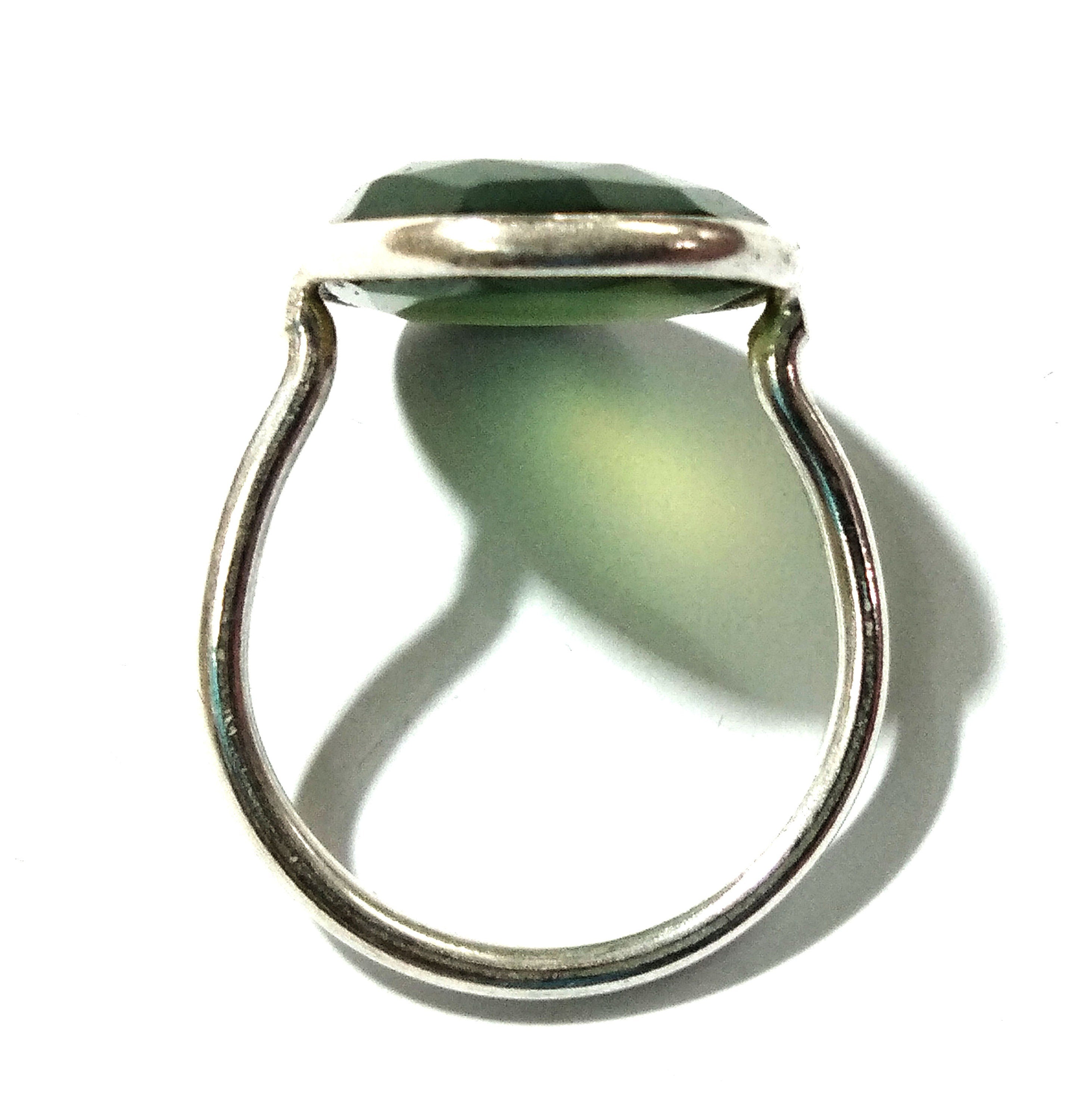 Natural Green Nephrite Jade Ring, 925 Starling Silver Ring, Top Quality Nice Color Gemstone Nephrite Jade Ring, Bezel Stylish Ring For Women