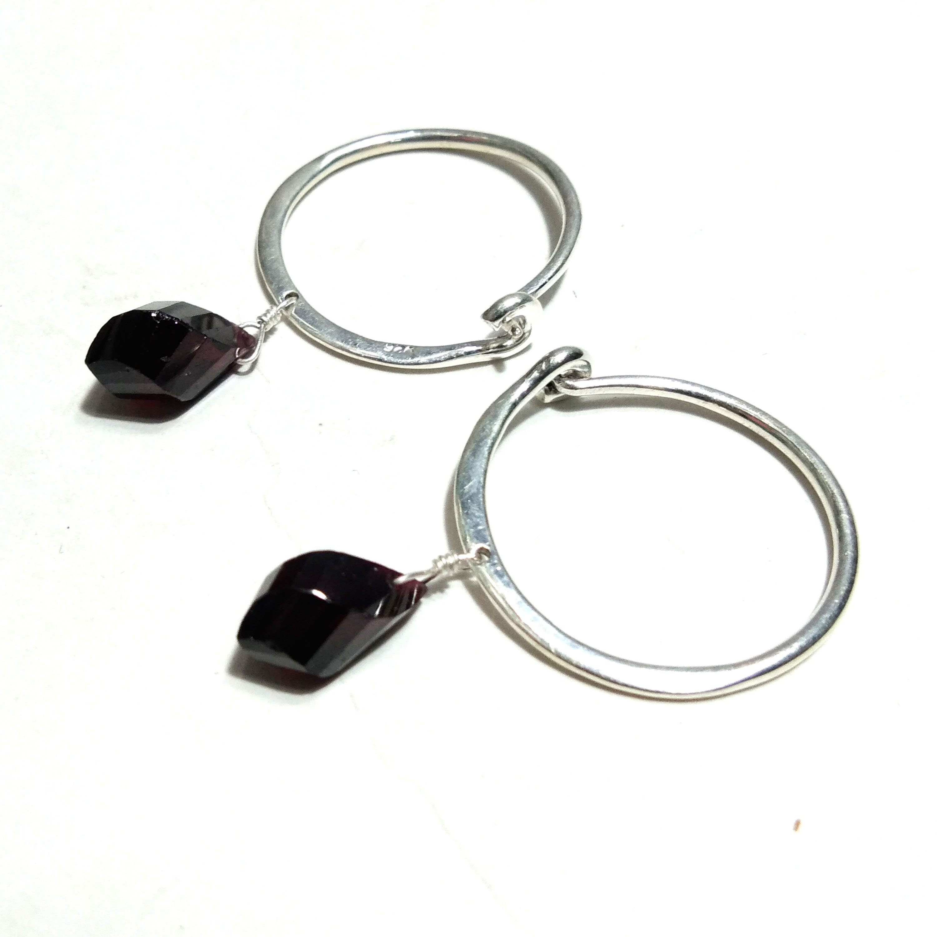 Natural Red Garnet Gemstone Earring 925 Sterling Silver Earring Amazing Red Garnet Stone Size 12x6 mm Gift Wedding Earring Jewelry