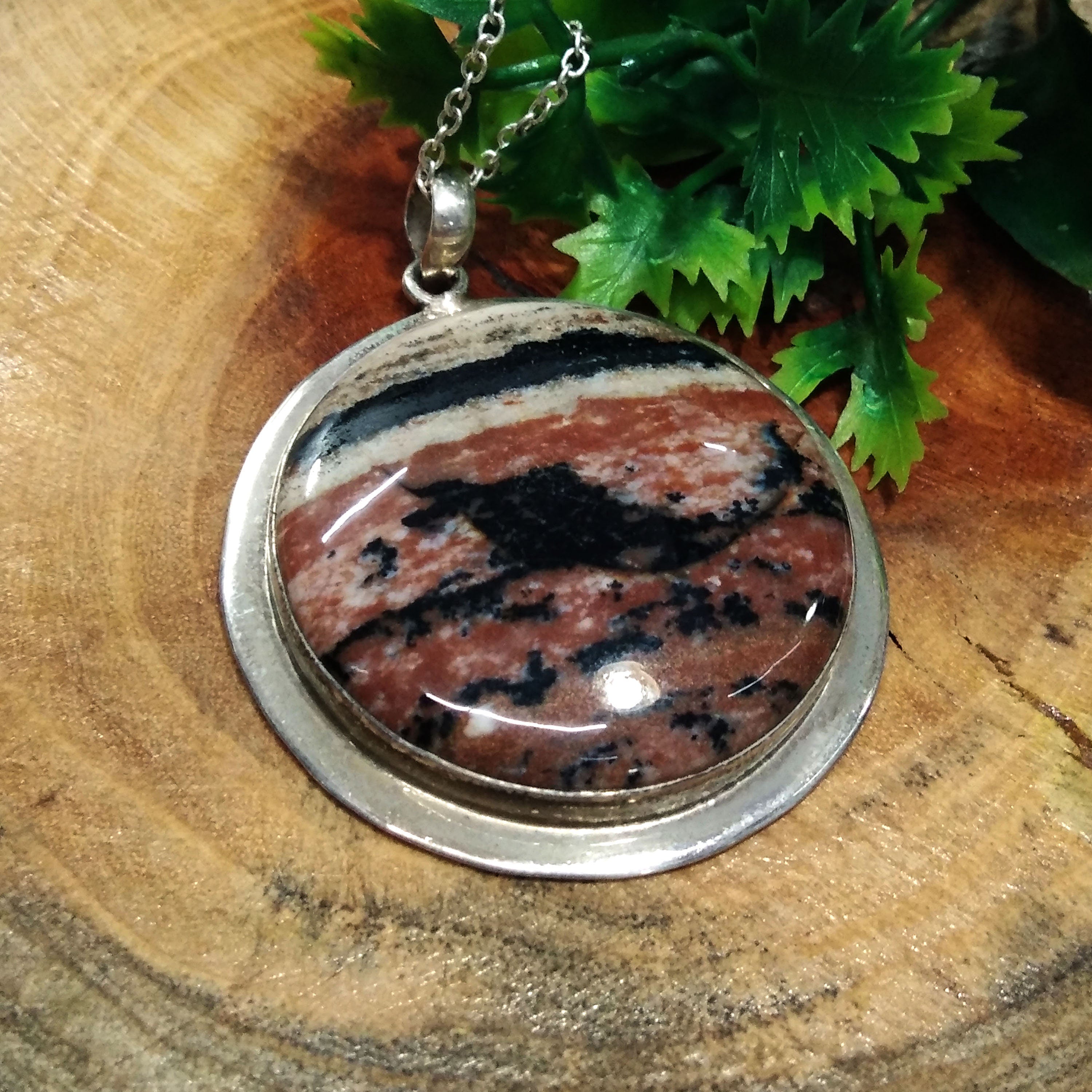 Honey Dendrite Opal Gemstone Pendant Necklace Chain, 925 Starling Silver Pendant Necklace, Handmade Stone Size 35x35 mm Wedding Pendant