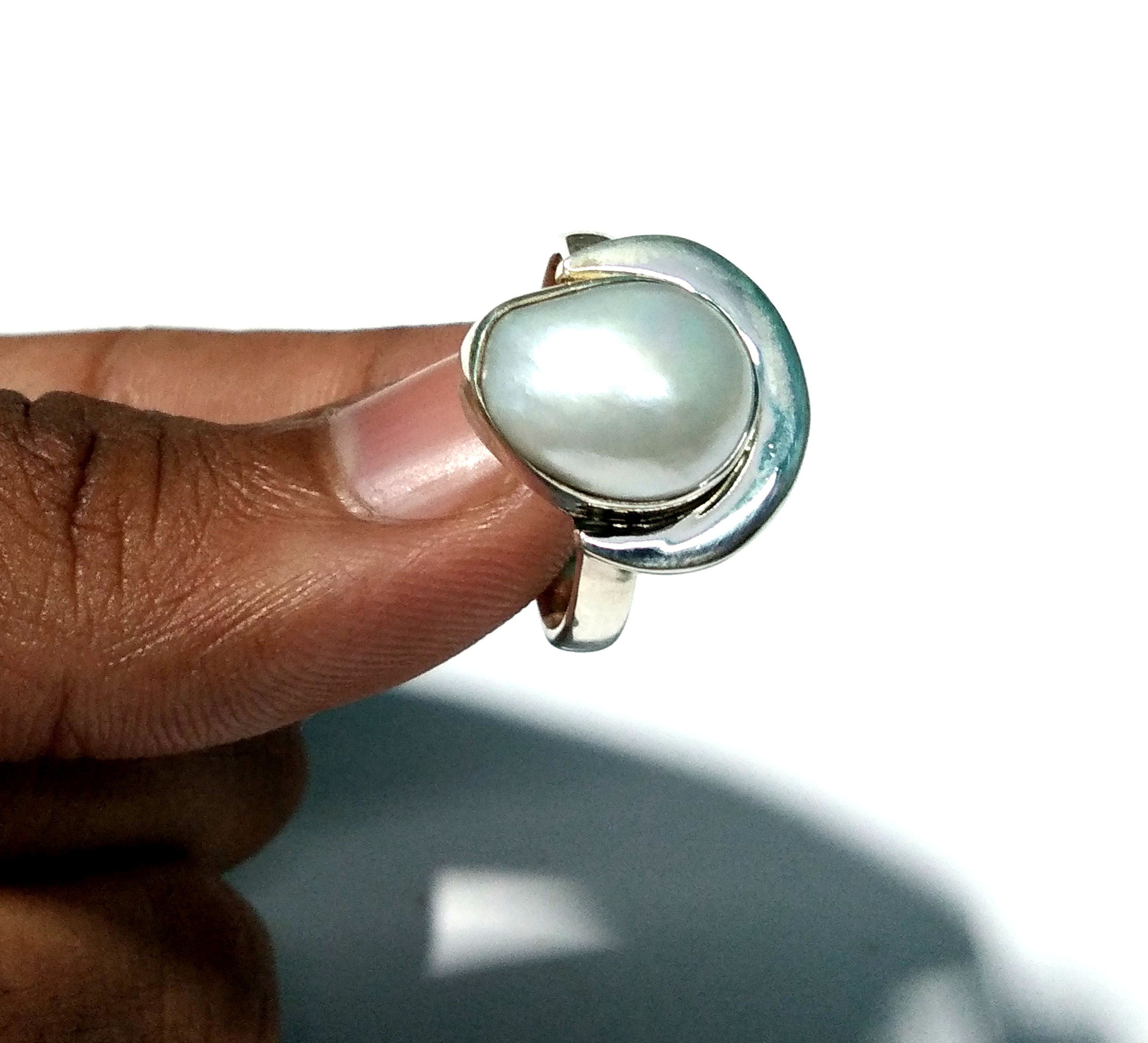 Amazing Design Good Making Ring, Natural Fresh Water Pearl Rings, With 925 Starling Silver Ring, Anniversary & Wedding Gift Ring For Women