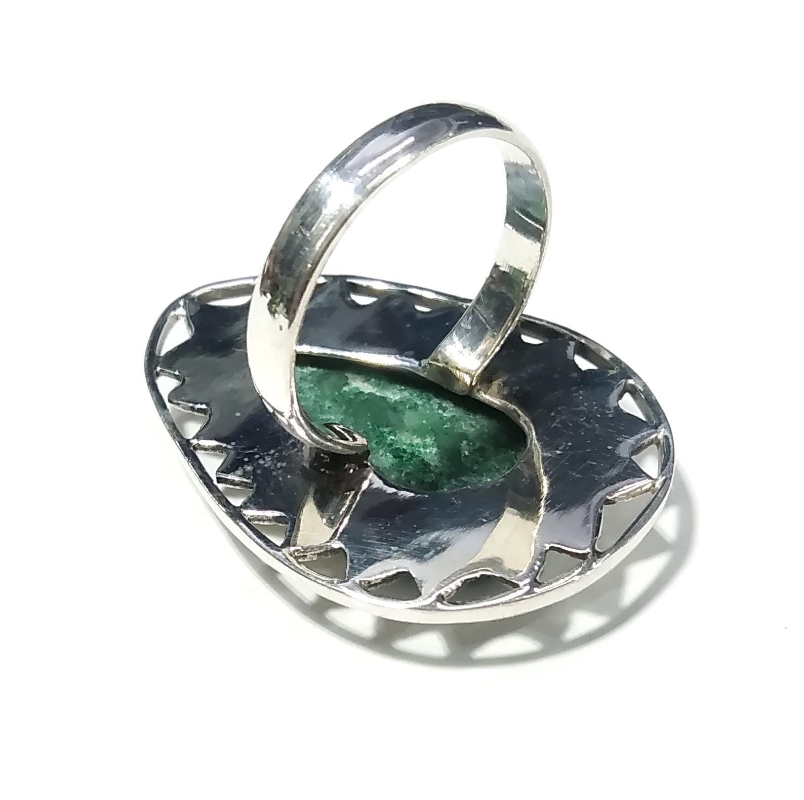 Malachite Druzy Ring ! 925 Starling Silver Ring, Natural Gemstone Malachite Druzy Ring, Very Beautiful Leaf Stylish Ring, For Girls & Woman.