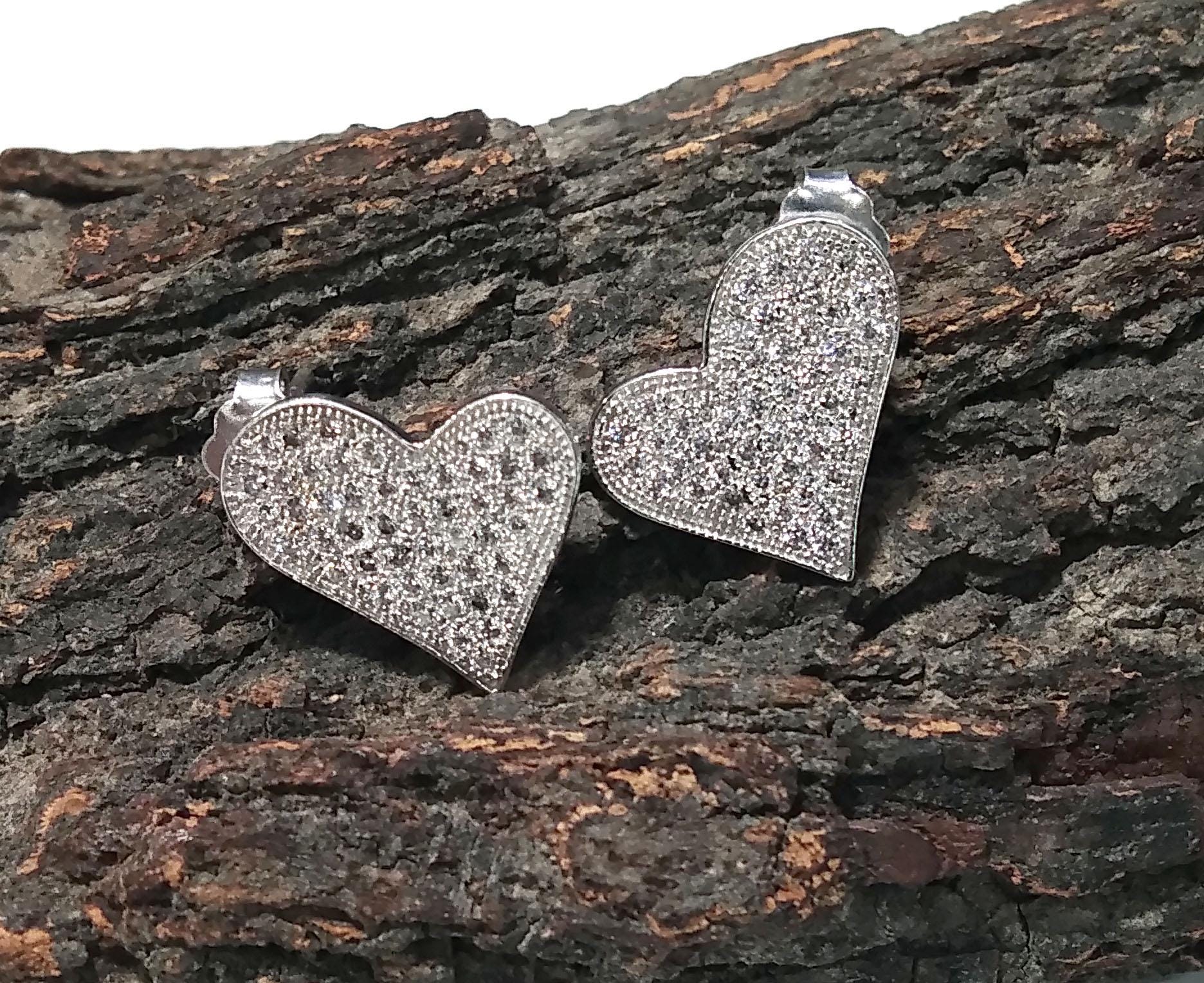 Amazing White Zircon Stone Design Stud Earring, 925 Solid Starling Silver Stud Handmade Earring, Unique Studs Earring, Gift For Girls/Women