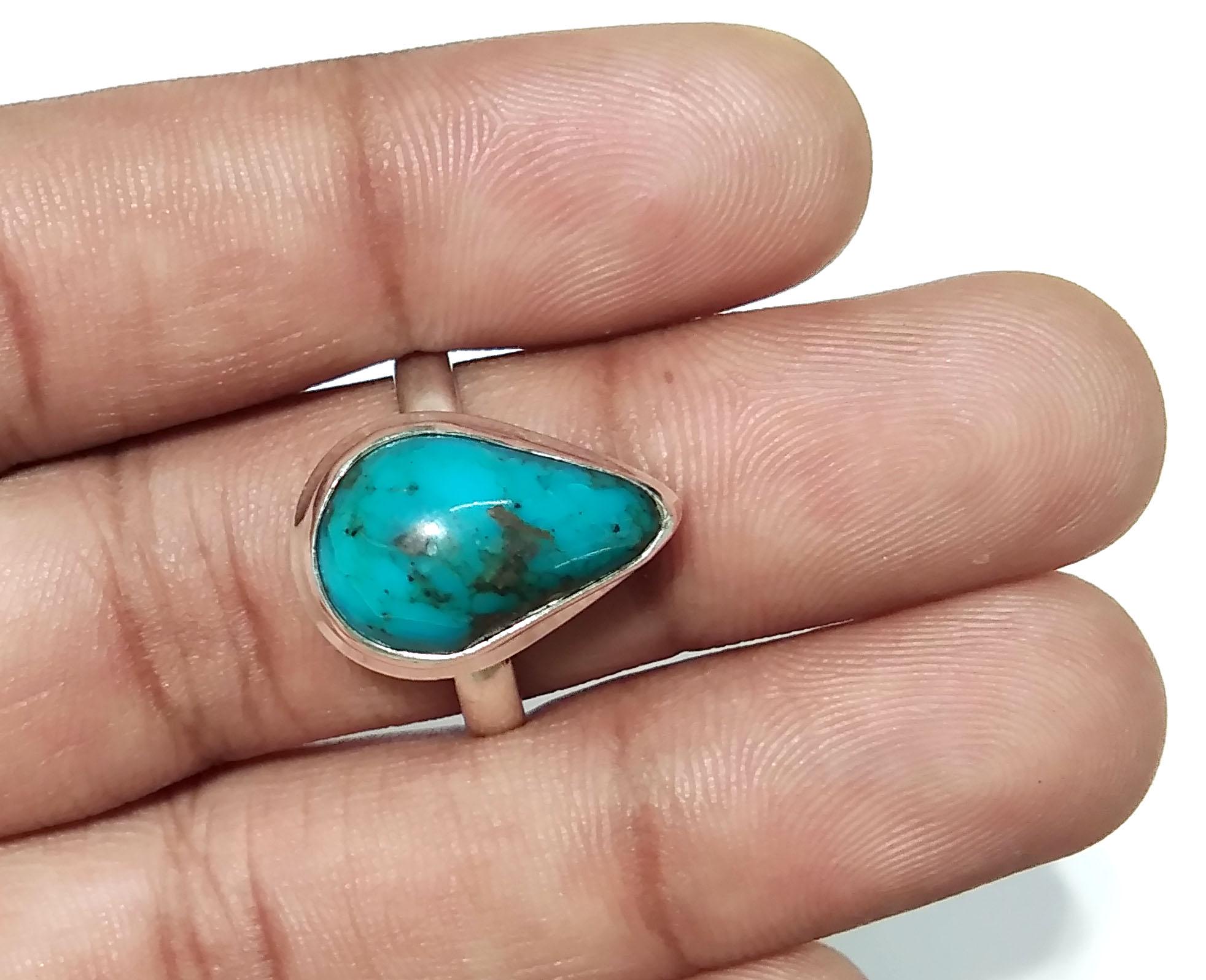Natural High Quality Persian Turquoise Ring, 925 Sterling Silver Ring Jewelry, Gemstone Ring, Gift Birthday Ring, Handmade Jewelry Ring