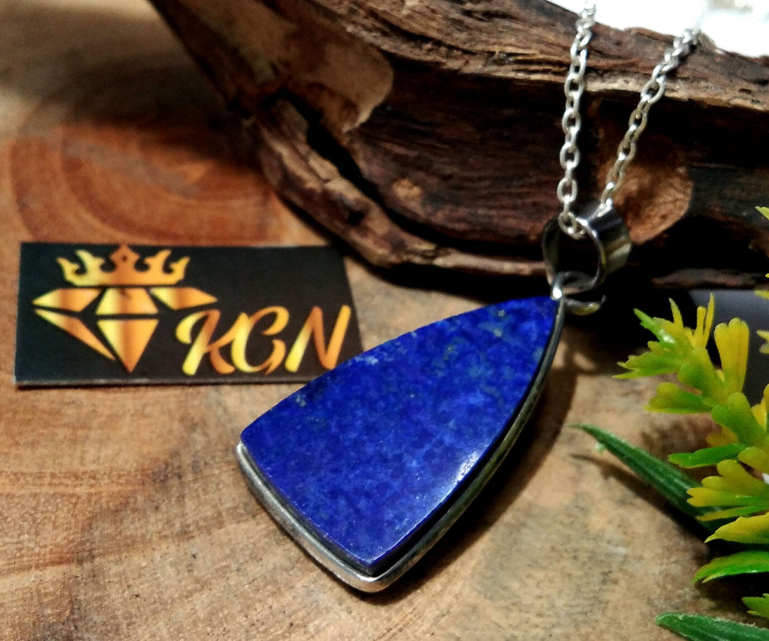 Natural Gemstone Lapis Lazuli Pendant, 925 Sterling Silver Pendant, Very Beautiful Lapis Lazuli Pendant, Handmade Making Jewelry For Women