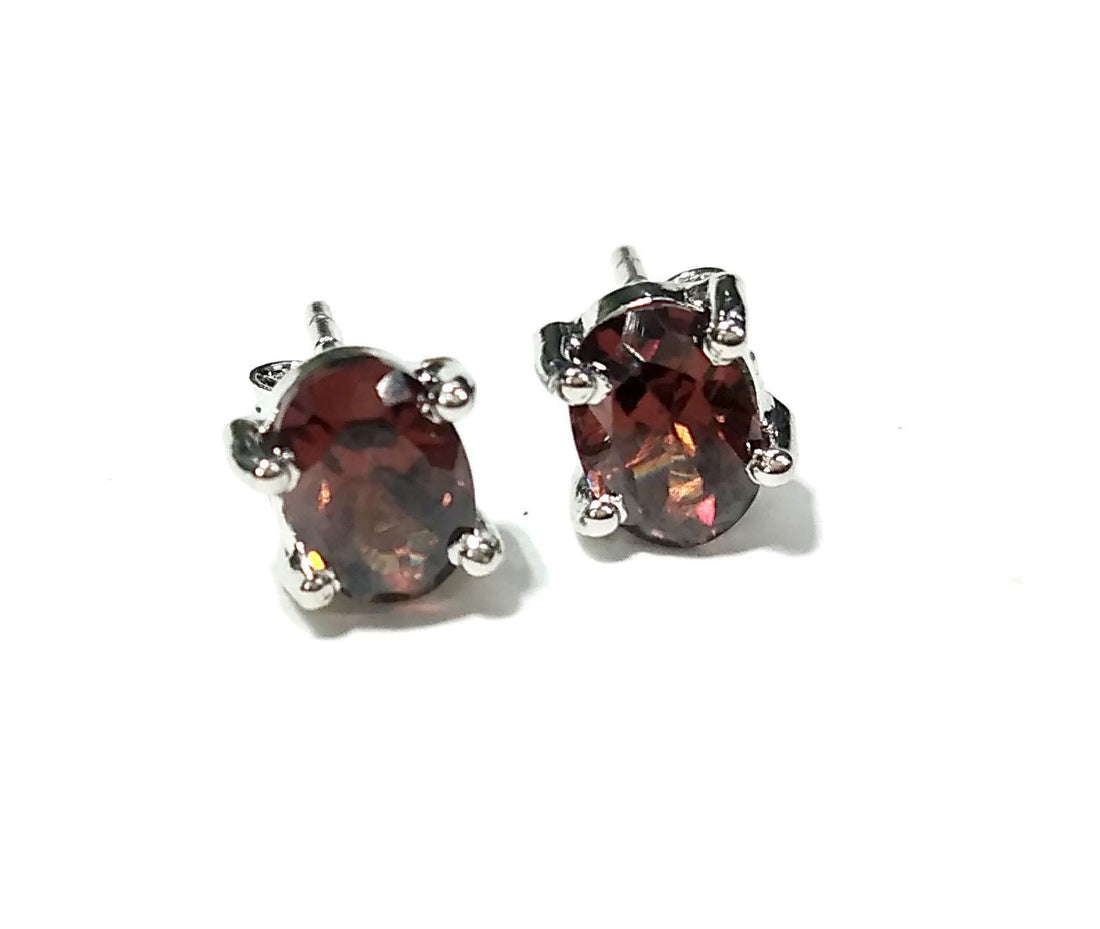 Natural Beer Quartz Stud Earrings, 925 Starling Silver Earring, Beer Quartz Gemstone Oval Shape Stud Earrings, Gift For Girls & Women Studs