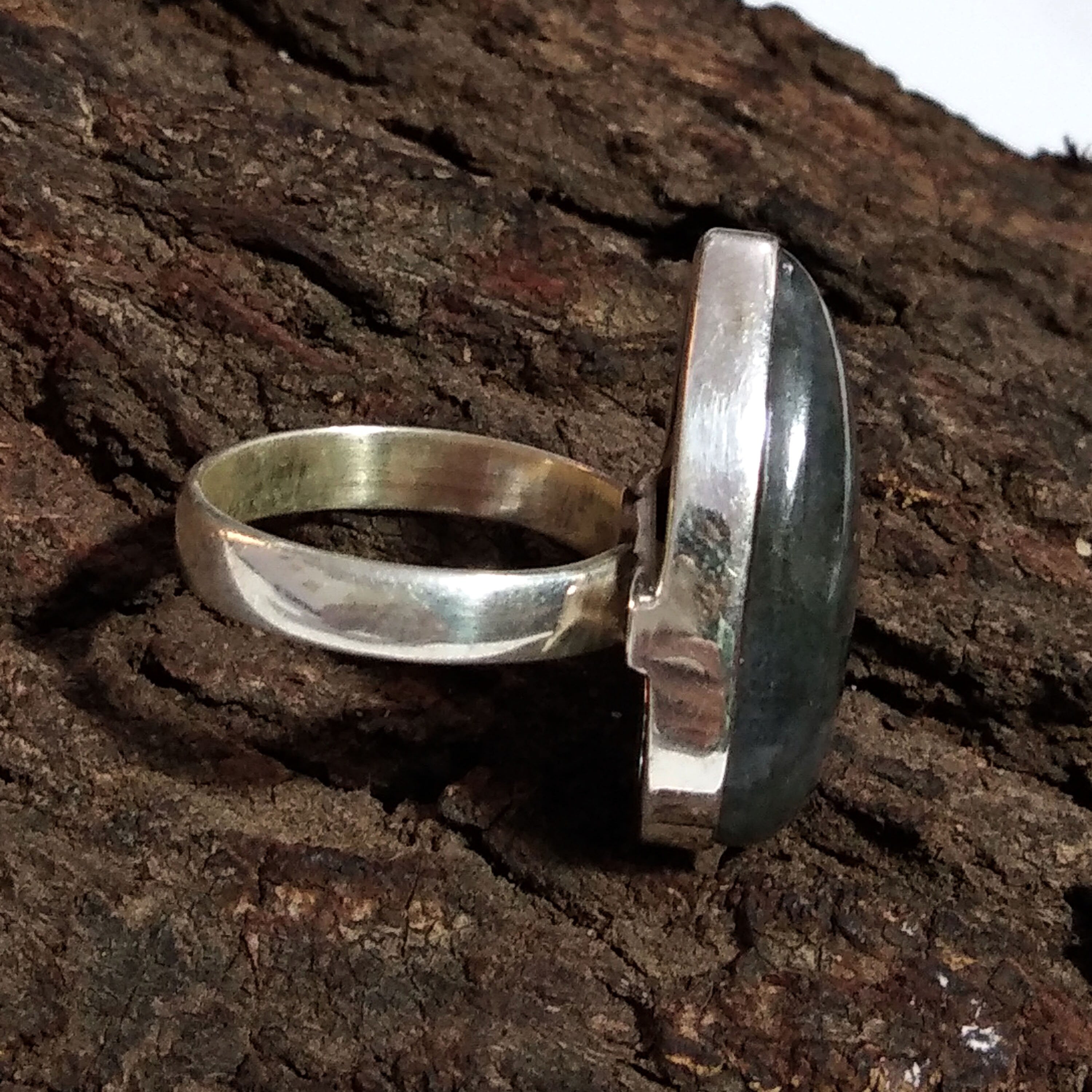 Natural Labradorite Blue Fire Gemstone Ring, 925 Solid Sterling Silver Ring, Labradorite Stone Size 25x18mm Handmade Ring Gift Birthday Ring