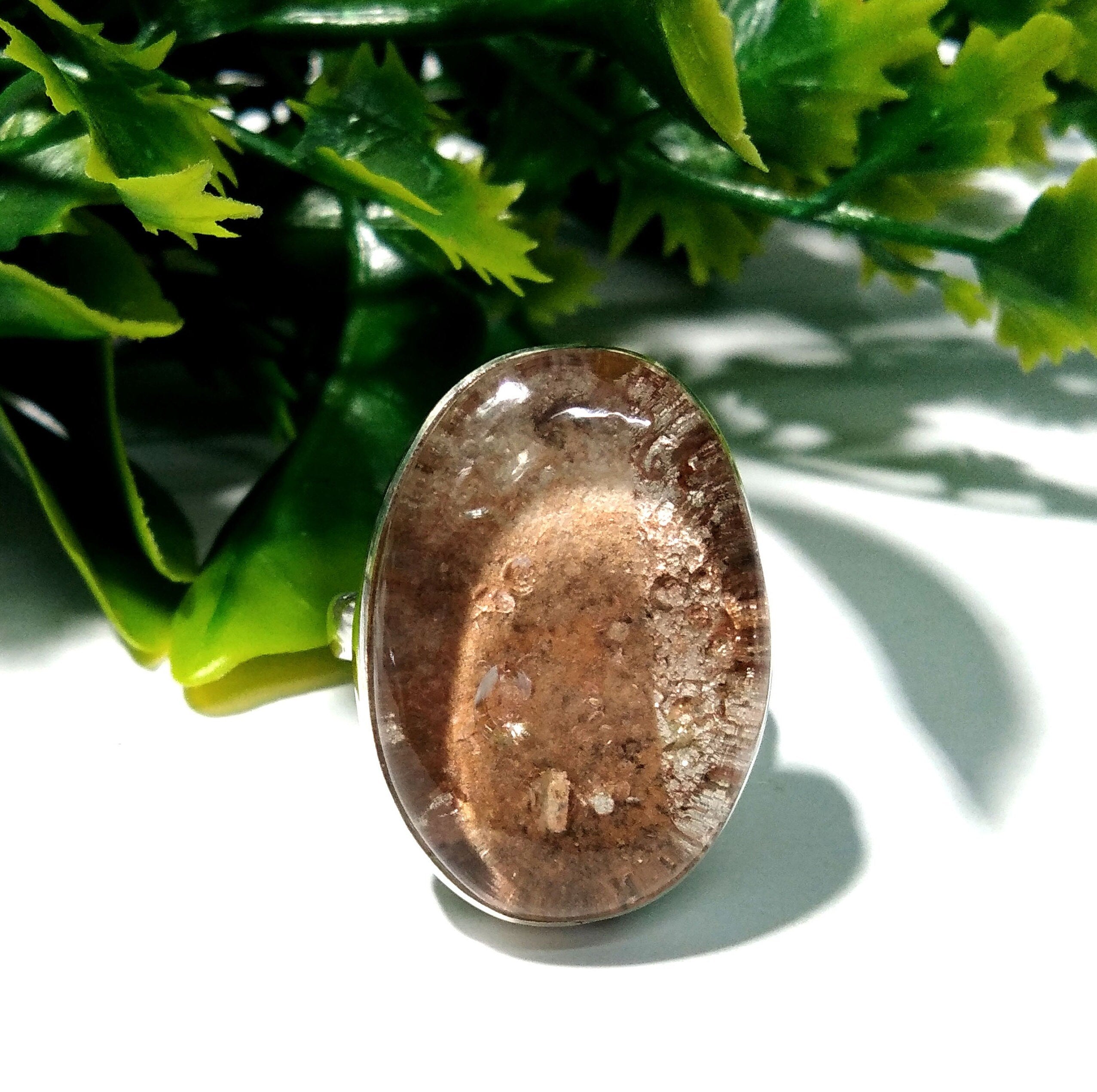 Garden Quartz Ring, Solid 925 Sterling Silver Jewelry, Natural Gemstone Lodolite Ring, Natural Amazing Design Gemstone Ring, Handmade Ring.