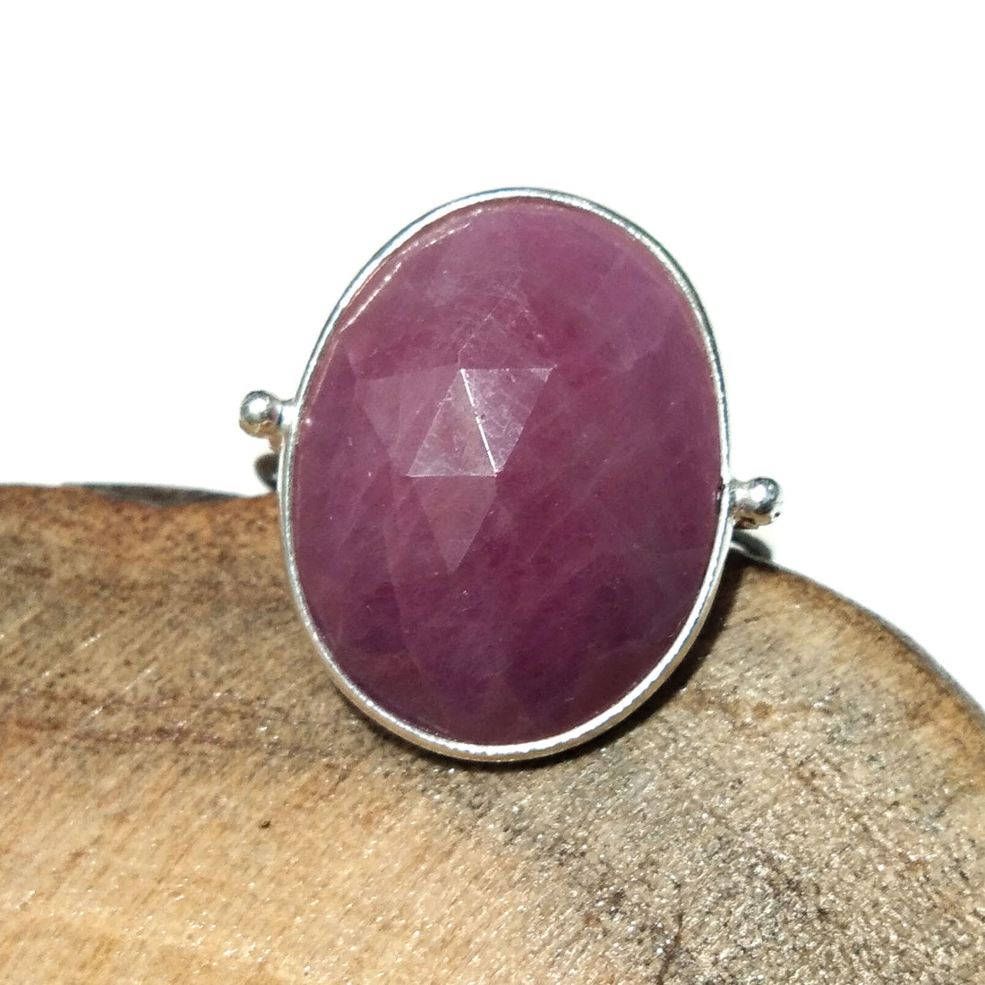 Pink Sapphire Rose Cut Gemstone Ring, 925 Solid Starling Silver Ring, Sapphire Cut Stone Size 20x15 mm Handmade Ring, Gift Wedding Ring