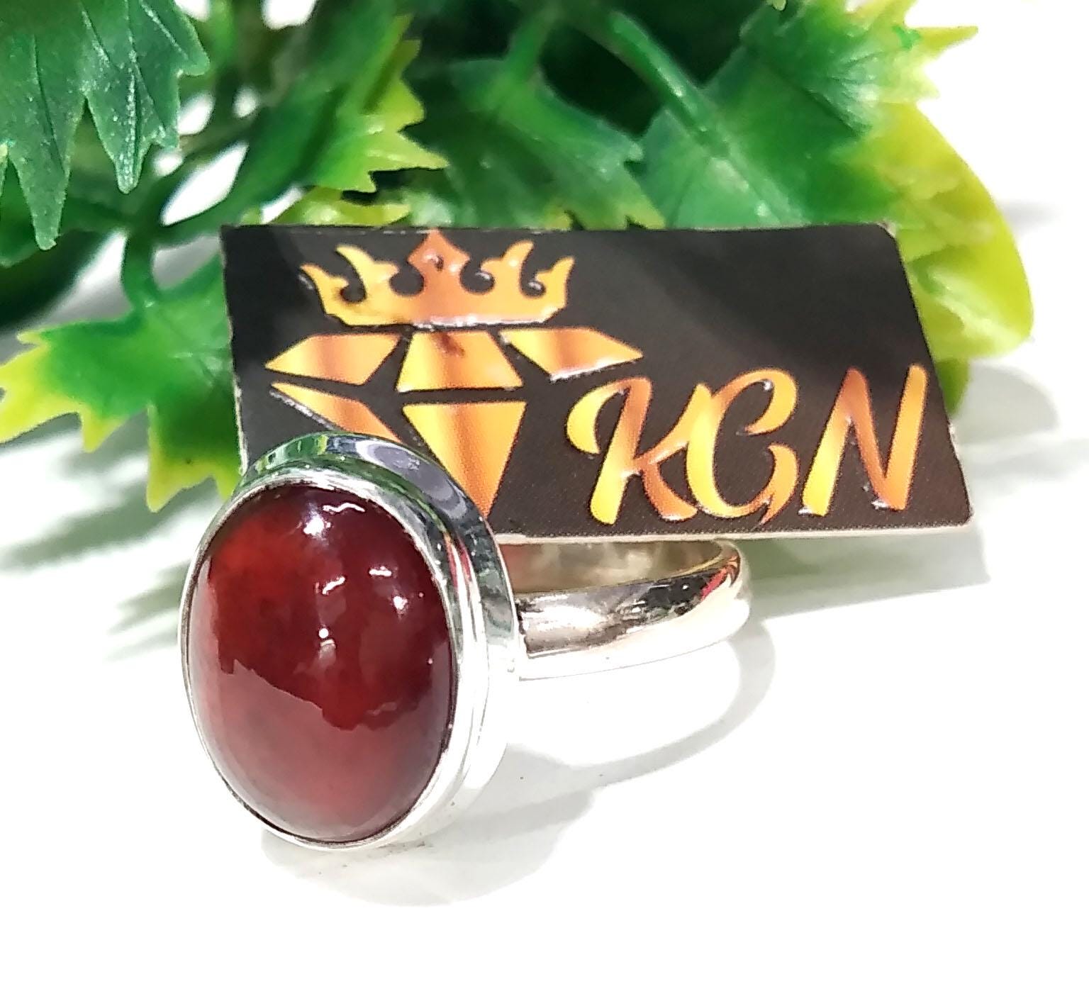 Natural Hessonite Stone Ring, 925 Solid Starling Silver Ring, Jewelry Oval Shape Hessonite Stone Size 12x9 mm Gift For Girls/Women.