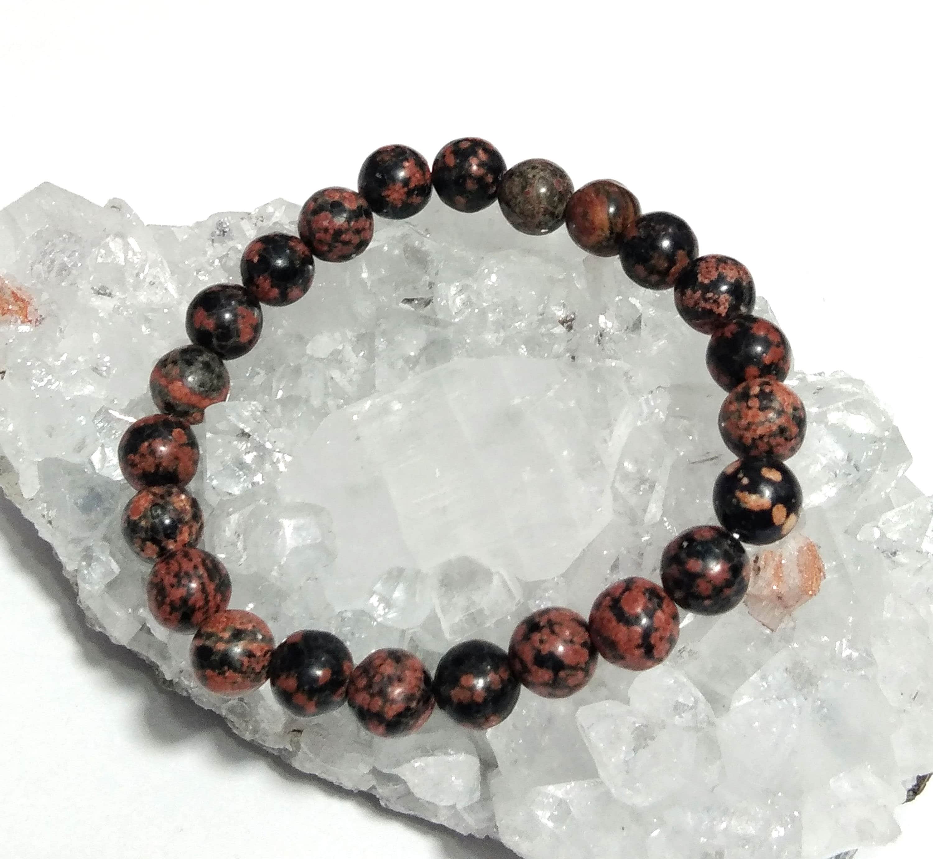 Leopard Skin Jasper Bracelet Beads Stone, Natural Skin Jasper Healing Men & Women Round Bracelet, Stone Size 8x8 mm Gift Easter day Bracelet