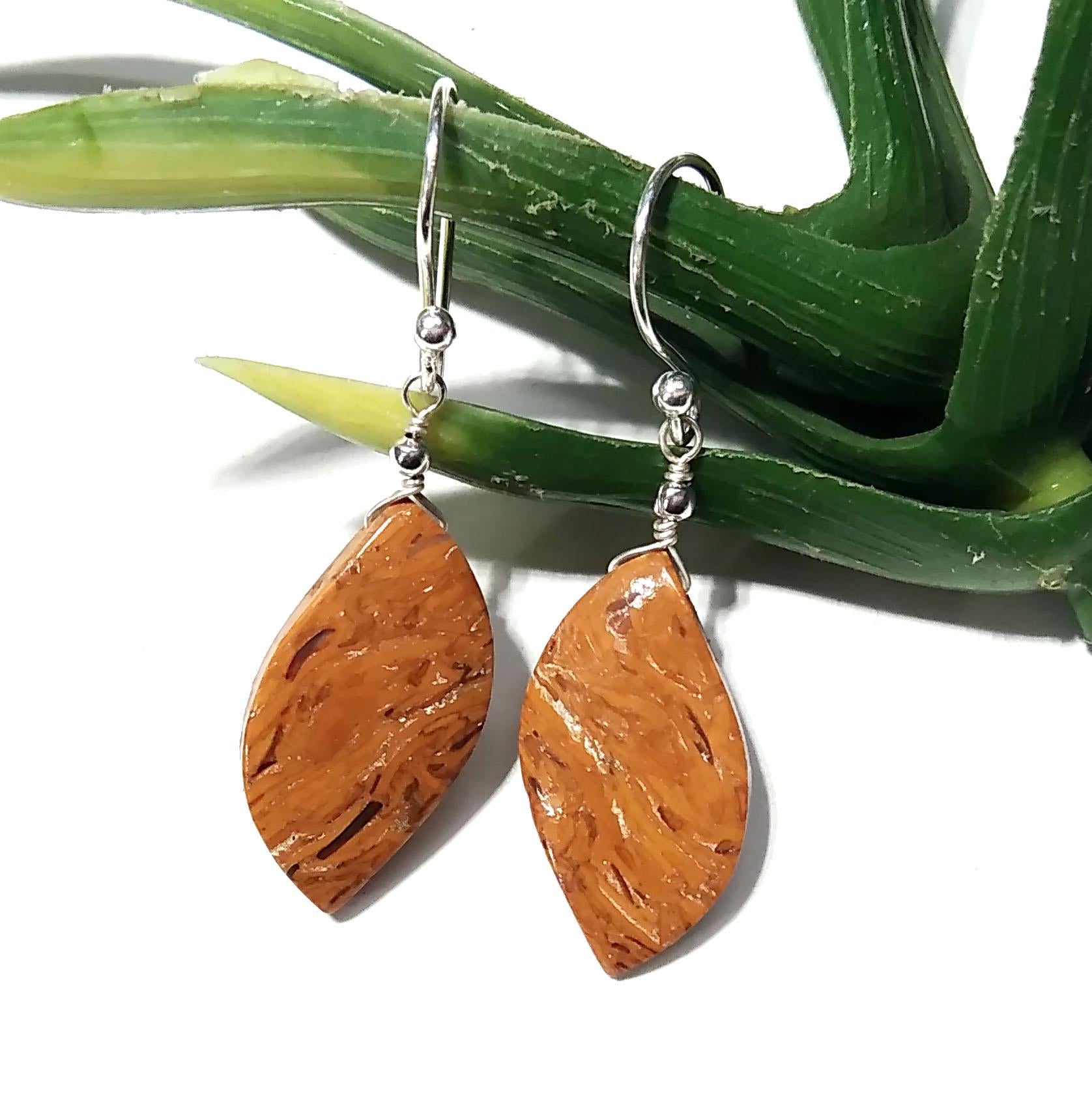 Natural Mariam Jasper Gemstone Earring, 925 Starling Silver Earring, A+++ Mariam Jasper Handmade Earring, Gift For Girls & Women Earrings