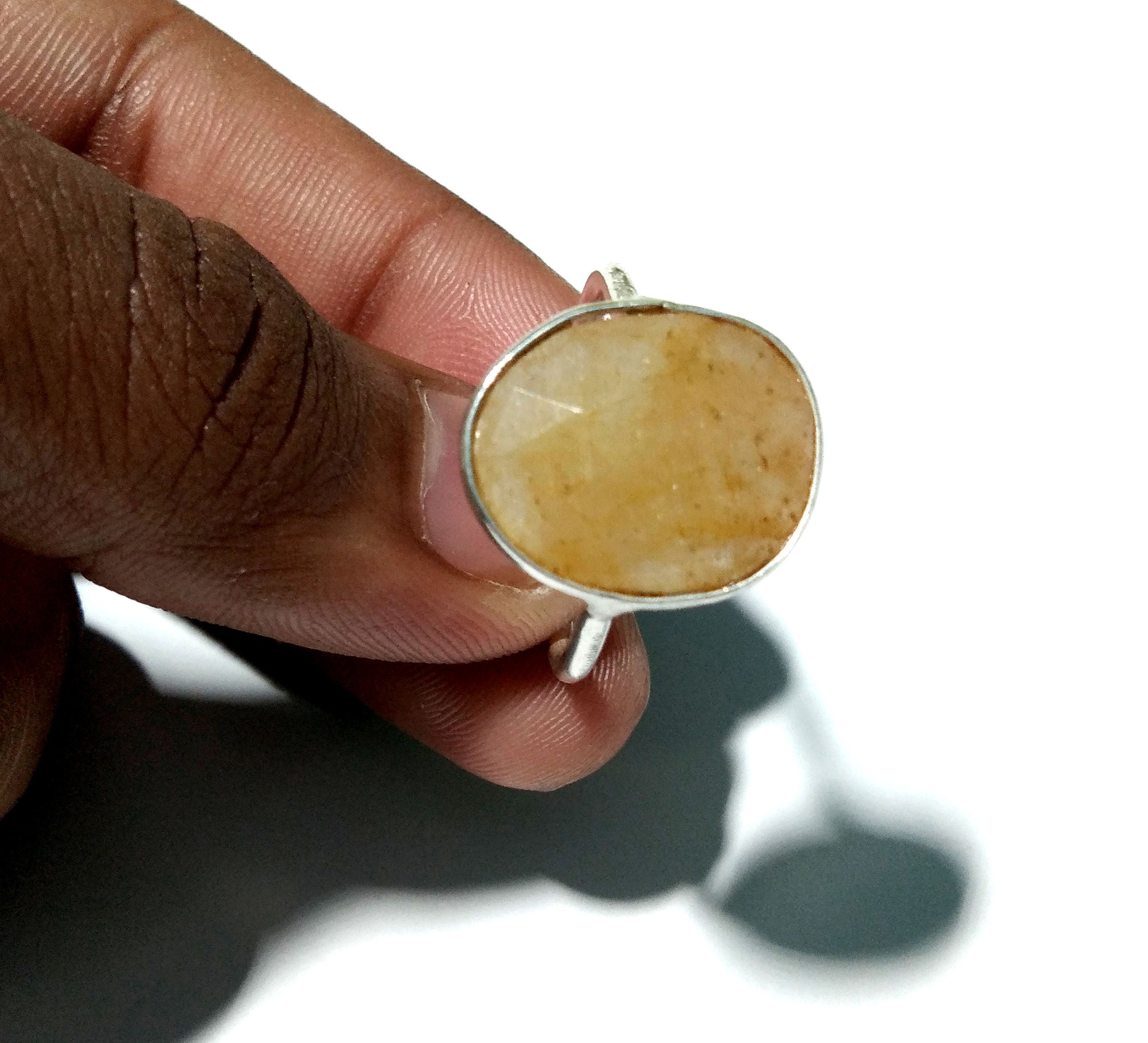 Natural Yellow Sapphire Stone Ring, 925 Solid Starling Silver Ring, Handmade Bezel Ring, Top Color Yellow Sapphire Gift Ring, Birthday Ring