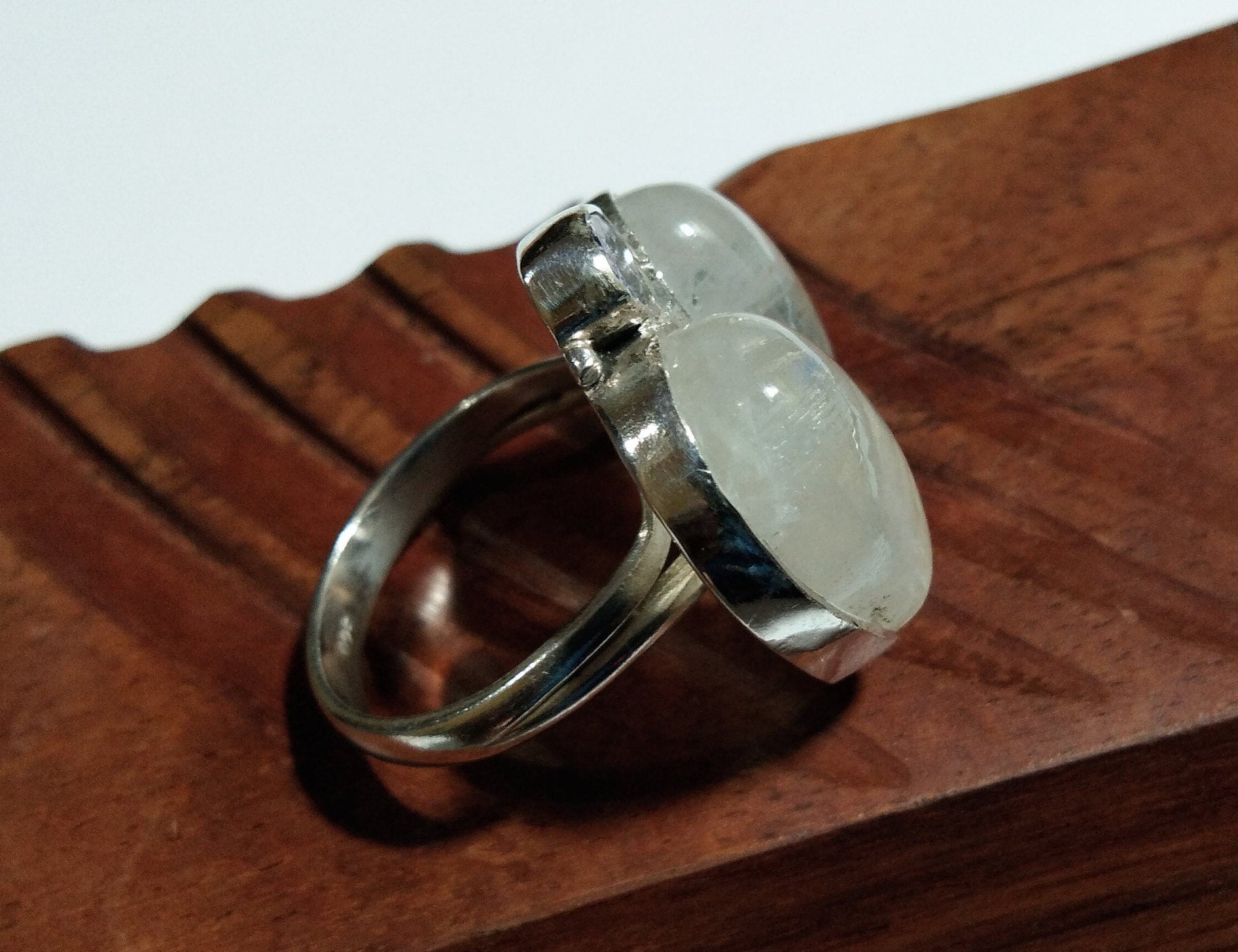 Rainbow Moonstone And Tanzanite Multi Stone Rings, 925 Sterling Silver Jewelry, Natural Gemstone Ring, Handmade Jewelry, For Girls/Women.