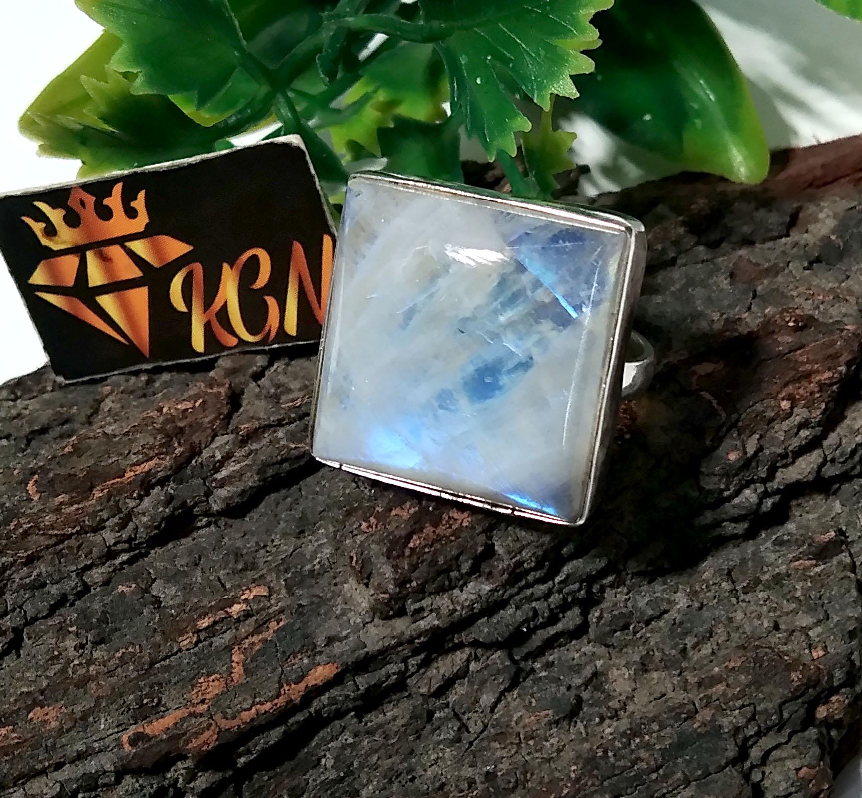 Genuine Rainbow Moonstone Ring, Solid 925 Starling Silver Ring, Very Beautiful Nice Ring, For Girls & Women, Handmade Making Silver Ring.