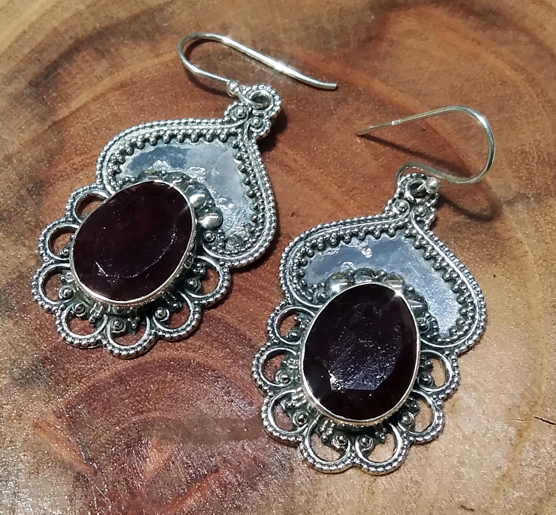 Good Making Ruby Earring, Red Ruby Earring, 925 Sterling Silver, Boho Jewelry, Delicate Earring, Wedding Jewelry, Handmade Jewelry,For Women