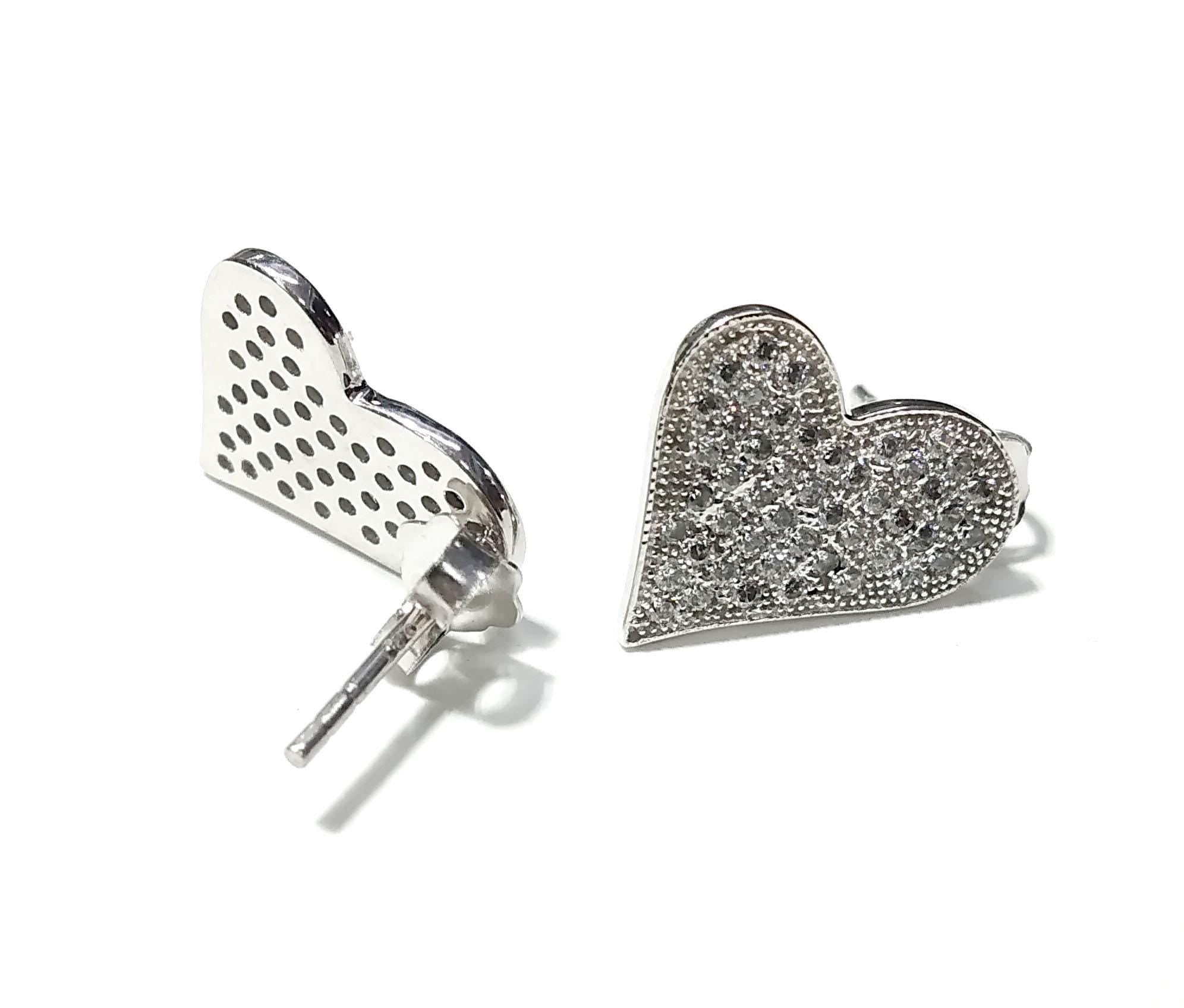 Amazing White Zircon Stone Design Stud Earring, 925 Solid Starling Silver Stud Handmade Earring, Unique Studs Earring, Gift For Girls/Women