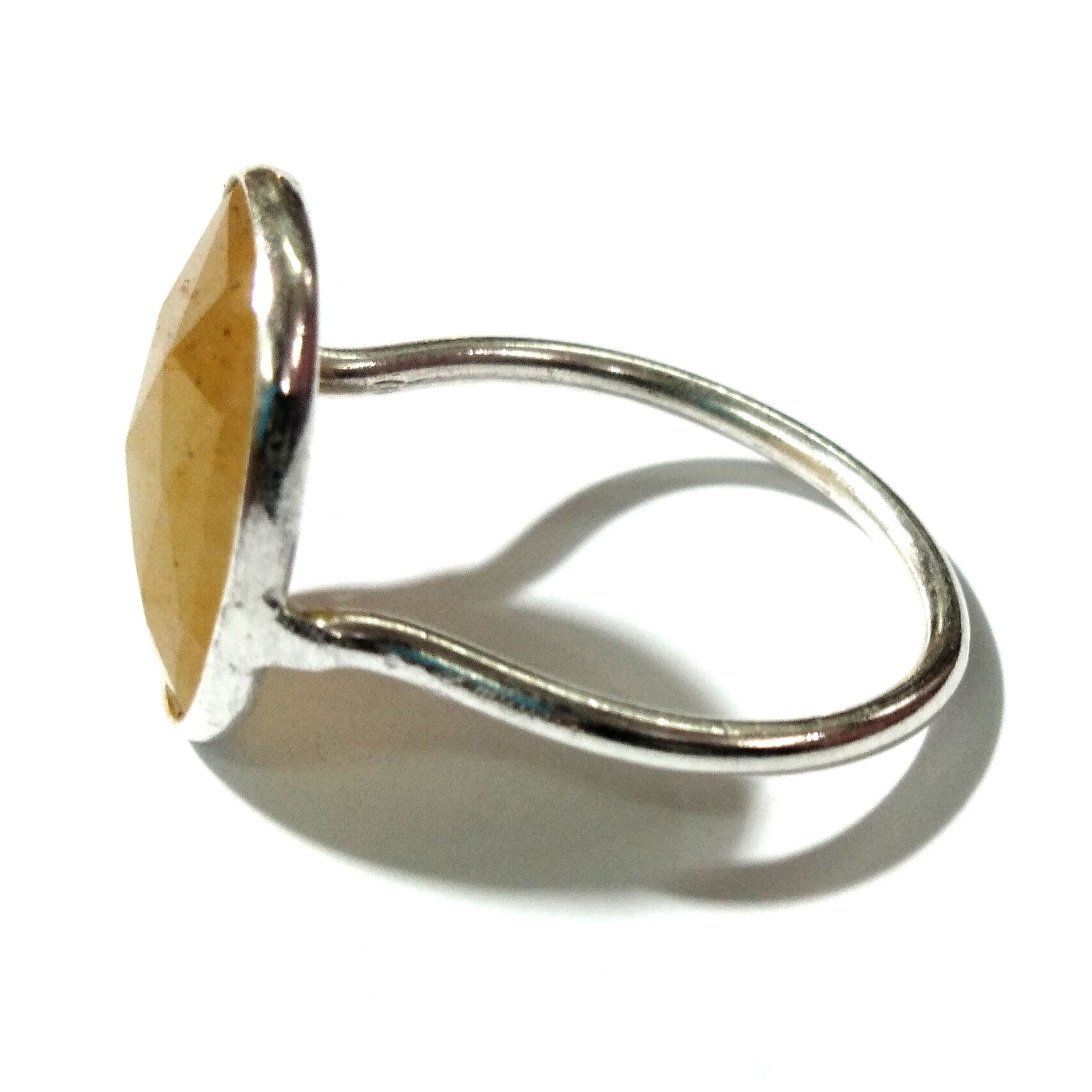 Natural Yellow Sapphire Stone Ring, 925 Solid Starling Silver Ring, Handmade Bezel Ring, Top Color Yellow Sapphire Gift Ring, Birthday Ring