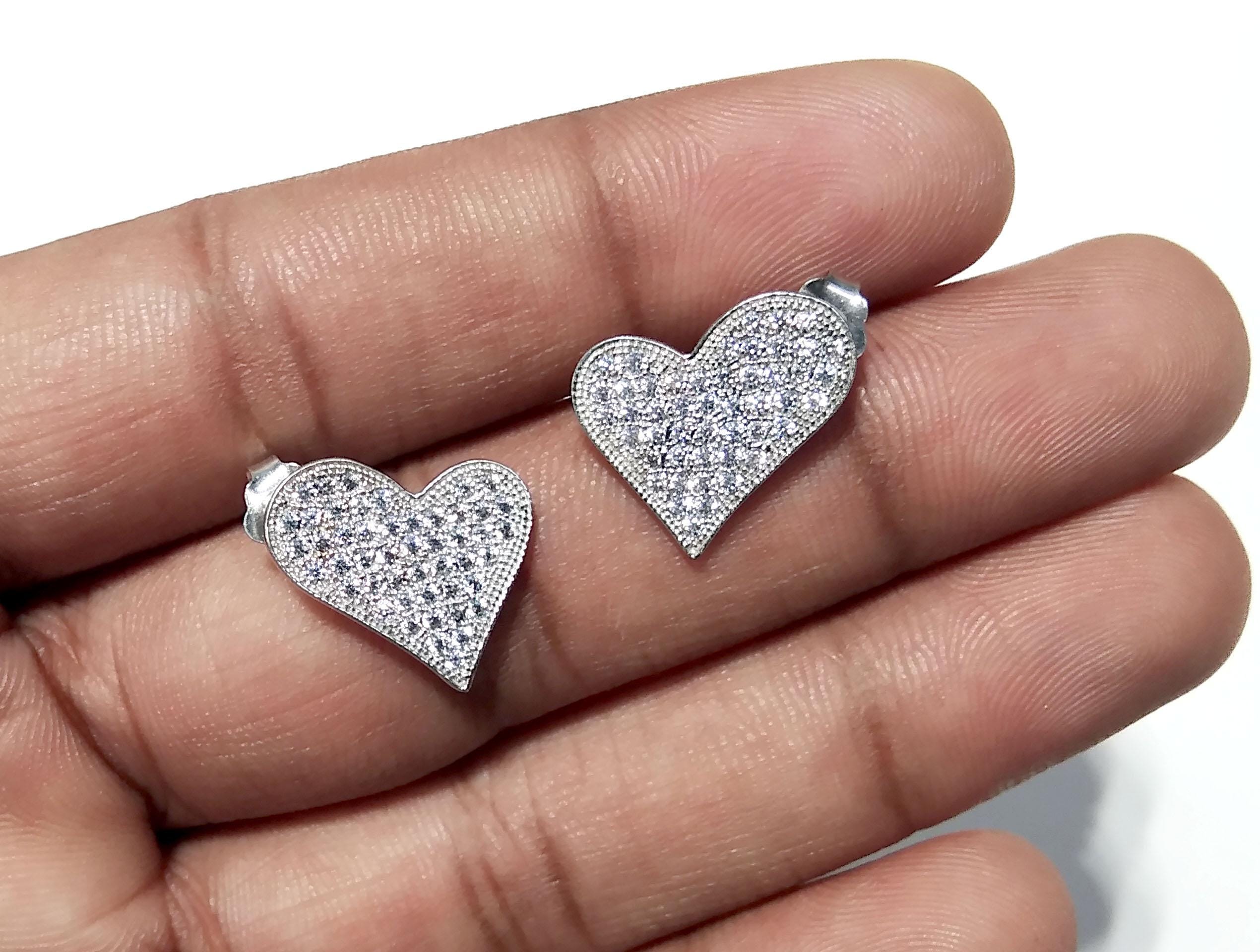 Amazing White Zircon Stone Design Stud Earring, 925 Solid Starling Silver Stud Handmade Earring, Unique Studs Earring, Gift For Girls/Women