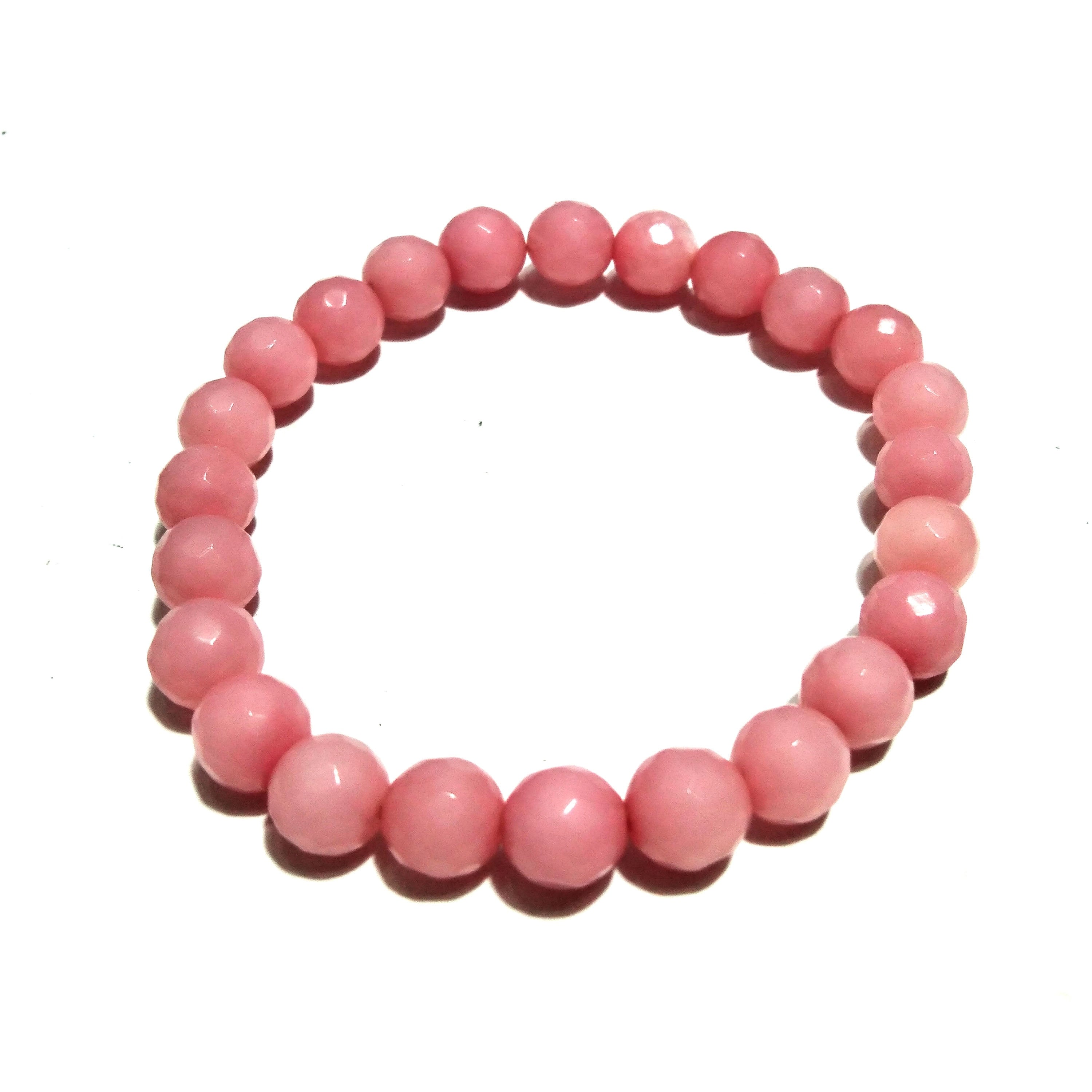 Pink Opal Bracelet Chakra Beads Stone, Amazing Natural Pink Opal Crystal Healing Unisex Round Bracelet, Size 8x8mm Gift Easter day Bracelet