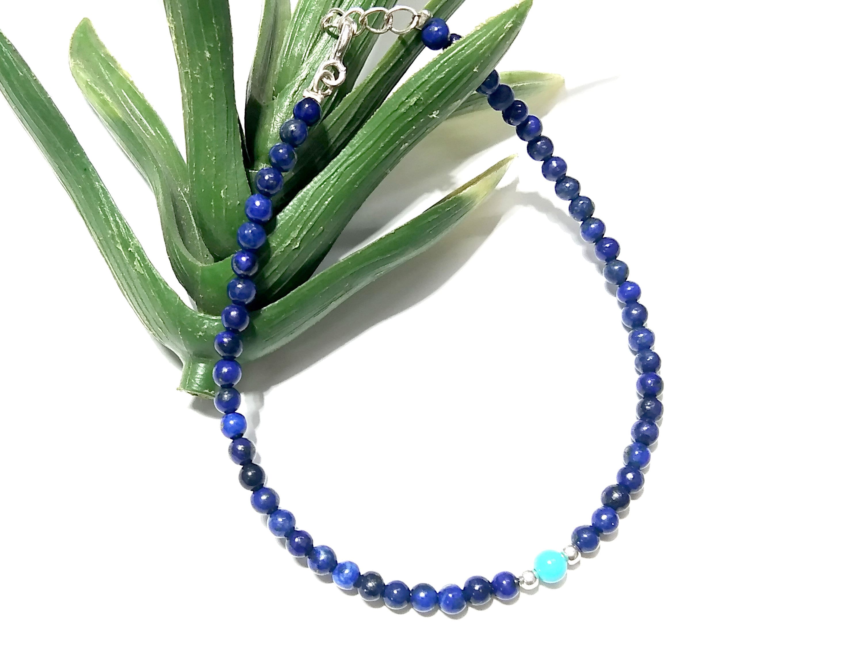 Lapis Lazuli And Turquoise Bracelet, Natural Lapis Lazuli Gemstone Bracelet, 925 Solid Sterling Silver Stone Bracelet, Handmade Jewelry Gift