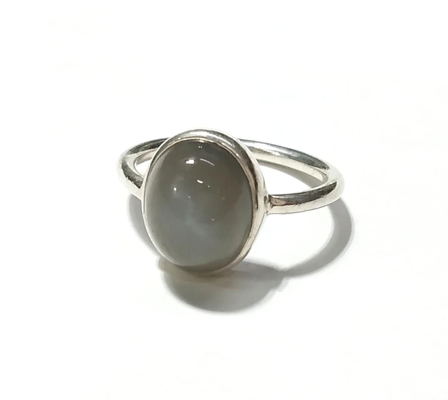 Rainbow Moonstone Ring, Solid 925 Sterling Silver Ring, Natural Gemstone Moonstone Ring, Silver Ring, Handmade Ring, Gift For Girls & Women.
