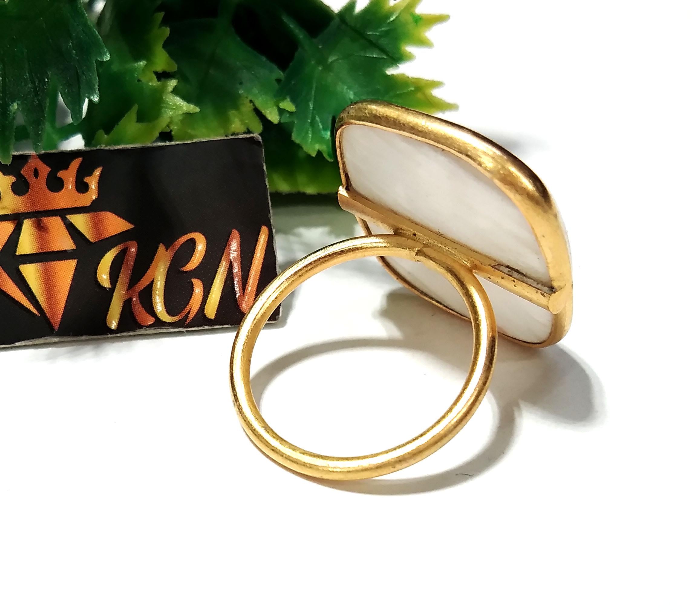 Natural White Scolecite Rings, Solid 925 Starling Silver Gold Plated Rings, Jewelry Stone Size 21x18 mm Handmade Gift Wedding Ring Jewelry