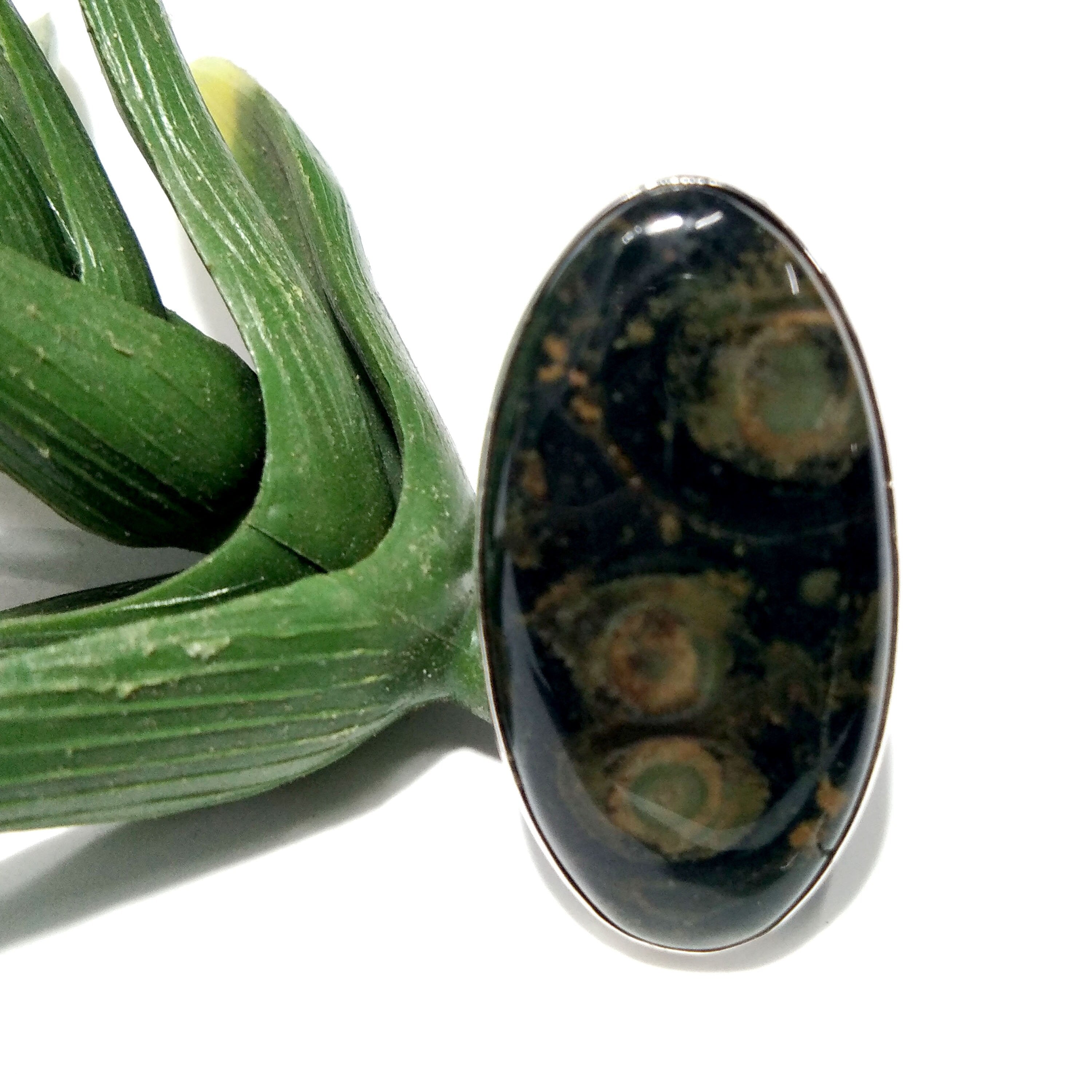 Natural Star Galaxy Jasper Gemstone Ring, 925 Solid Starling Silver Ring, Star Galaxy Stone Size 33x17 mm Handmade Ring, Gift Birthday Ring