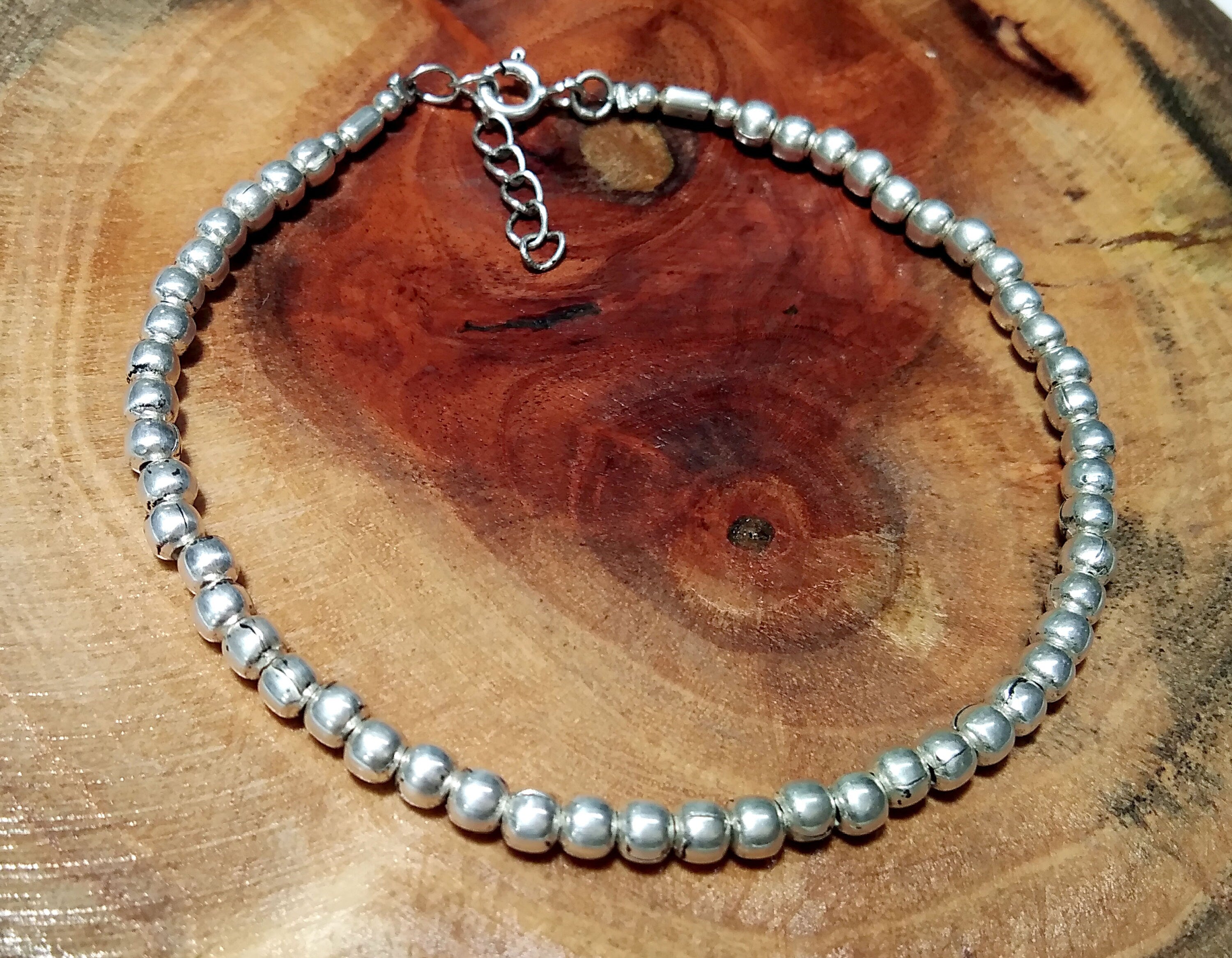 Solid 925 Sterling Silver Bracelet, 3mm Solid Sterling Silver Bracelet, Gift For Men/Women, Handmade Making Silver Bracelet Jewelry