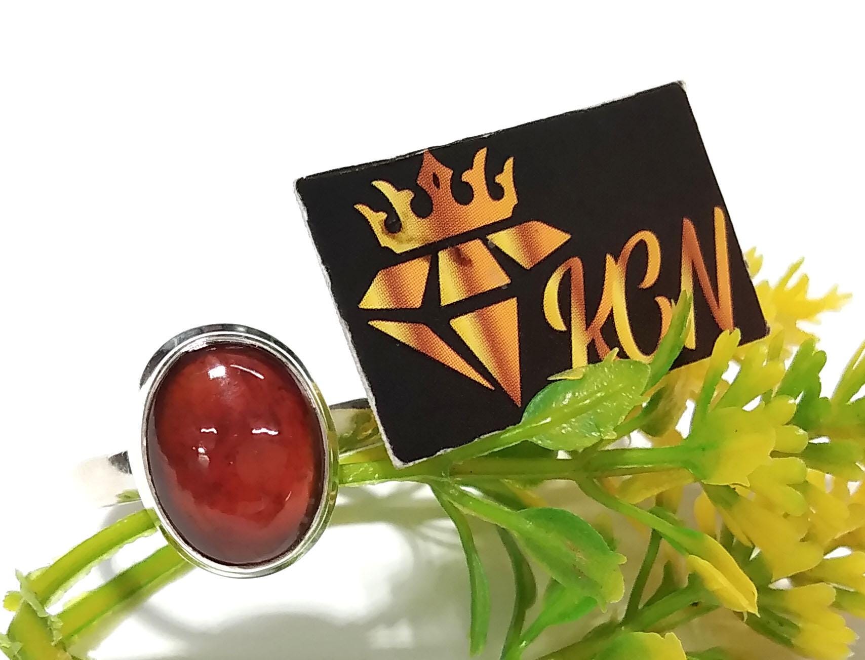 Natural Hessonite Stone Ring, 925 Solid Starling Silver Ring, Jewelry Oval Shape Hessonite Stone Size 12x9 mm Gift For Girls/Women.