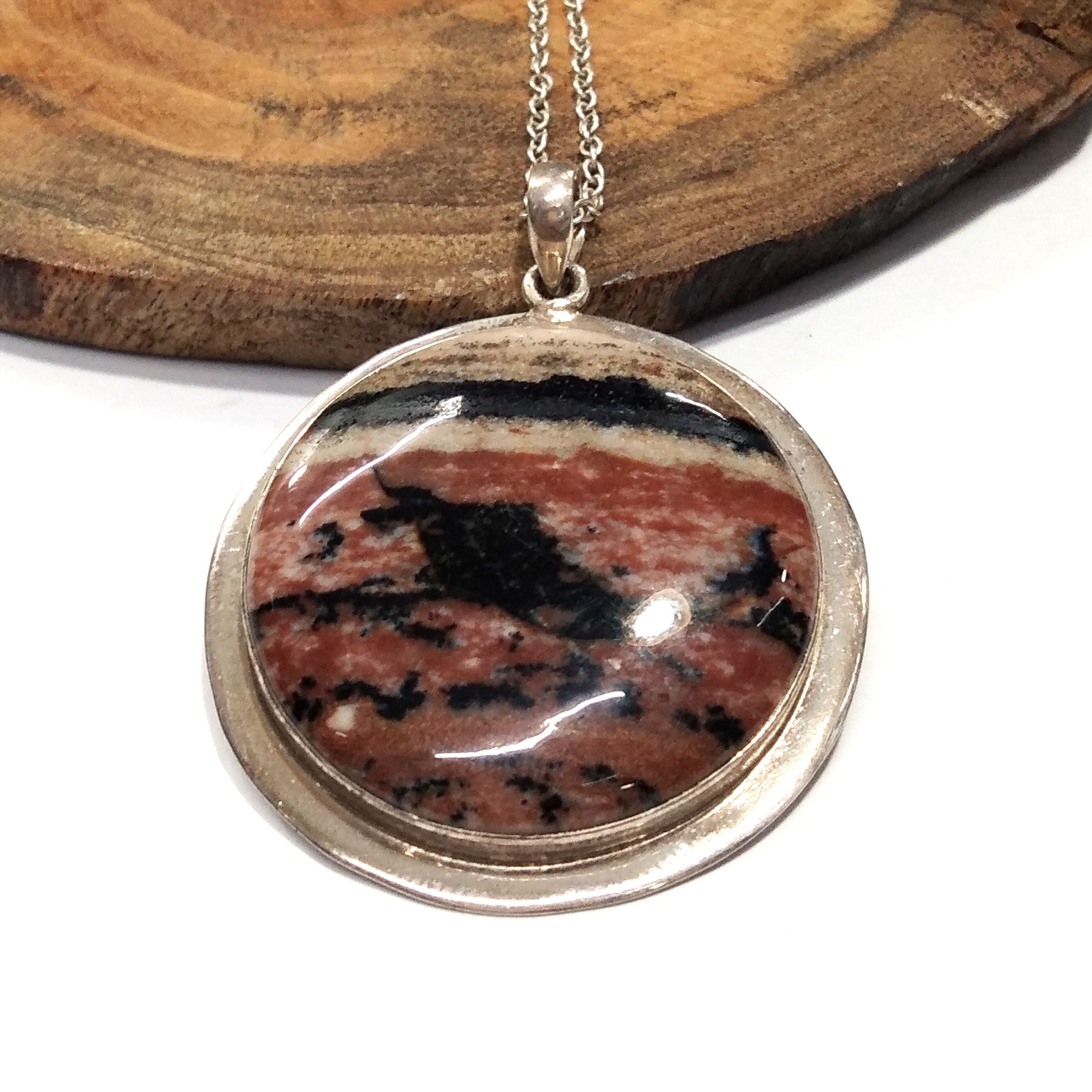 Honey Dendrite Opal Gemstone Pendant Necklace Chain, 925 Starling Silver Pendant Necklace, Handmade Stone Size 35x35 mm Wedding Pendant