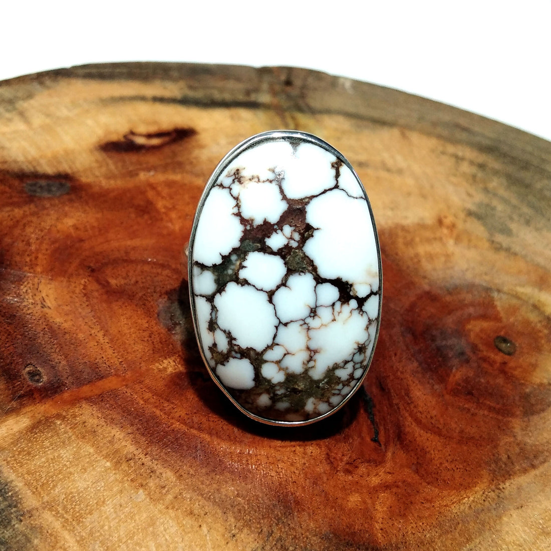 Natural Wild Horse Magnesite Gemstone Ring, 925 Solid Sterling Silver Ring, Wild Horse Stone Size 29x18 mm Handmade Ring, Birthday Ring