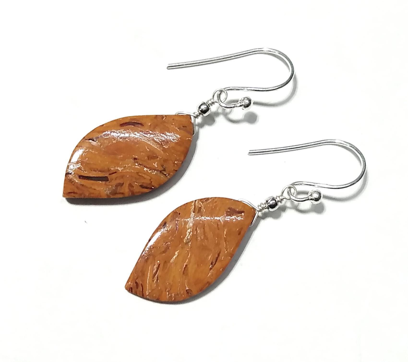 Natural Mariam Jasper Gemstone Earring, 925 Starling Silver Earring, A+++ Mariam Jasper Handmade Earring, Gift For Girls & Women Earrings